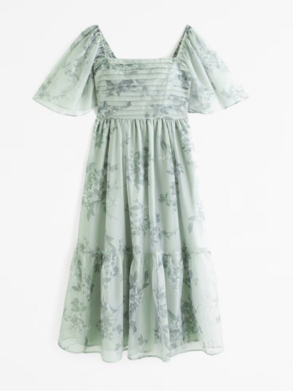 Abercrombie & Fitch Emerson Flutter-Sleeve Midi Dress - Size Small